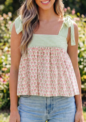 Genovia Garden Bow Pink Top