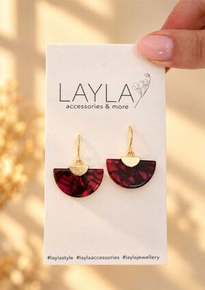 Midnight Orchid Hanging Earring - LE511