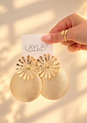 Petal Golden Shimmer Burst Earring - LE500