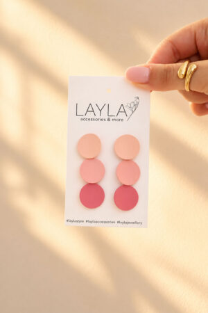 Pink Sunset Hanging Earring - LE505