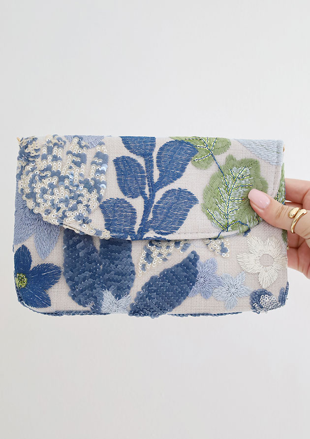 Sequin Love Blue Handbag - TH36 - Image 2