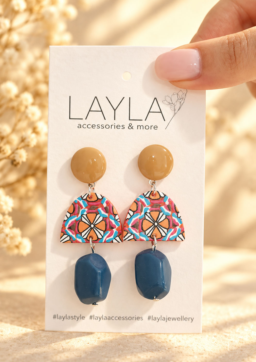 Talavera Tile Hanging Earring - LE506